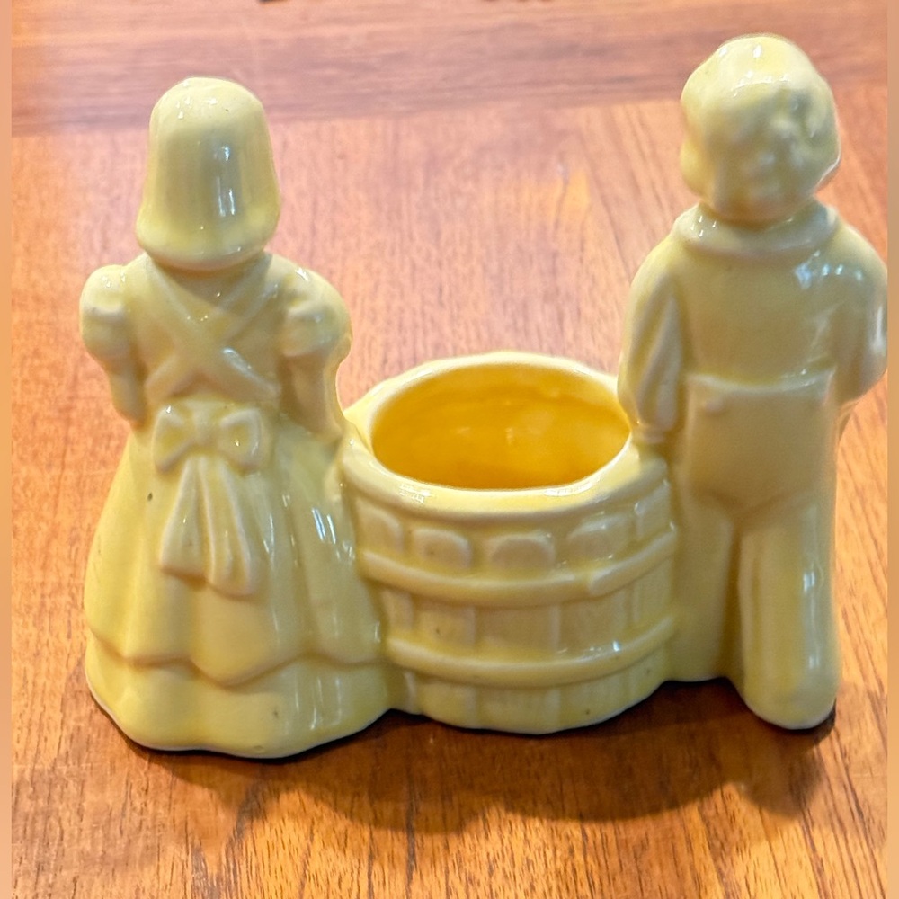 Vintage 1940’s Ceramic Dutch Jack And Jill Succulent Planter LAST CHANCE! - Picture 3 of 6